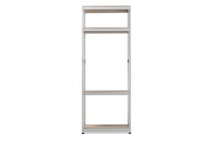 Baxton Studio Gavin White Metal 4-Shelf Closet Storage Racking Organizer