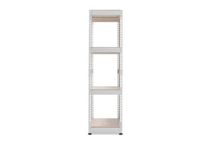 Baxton Studio Cody White Metal 4-Shelf Multipurpose Shelving Rack