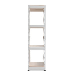 Baxton Studio Cody White Metal 4-Shelf Multipurpose Shelving Rack