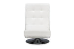 Baxton Studio Baxton Studio Elsa Modern and Contemporary White Faux Leather Upholstered Swivel Chair with Metal Base