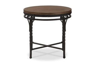 Baxton Studio Austin Vintage Industrial Antique Bronze Round End Table