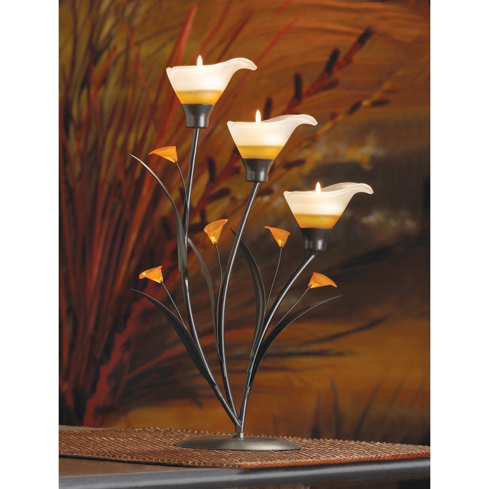 Amber Lilies Tealight Holder - UNQFurniture