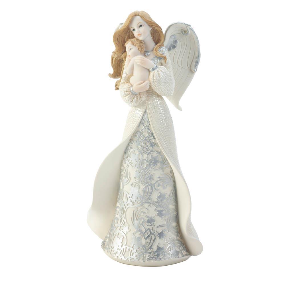 Angel Cradling Baby Figurine - UNQFurniture