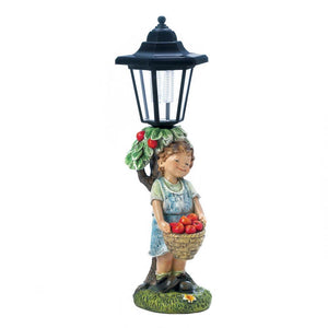 Apple Basket Solar Street Light Statue - UNQFurniture