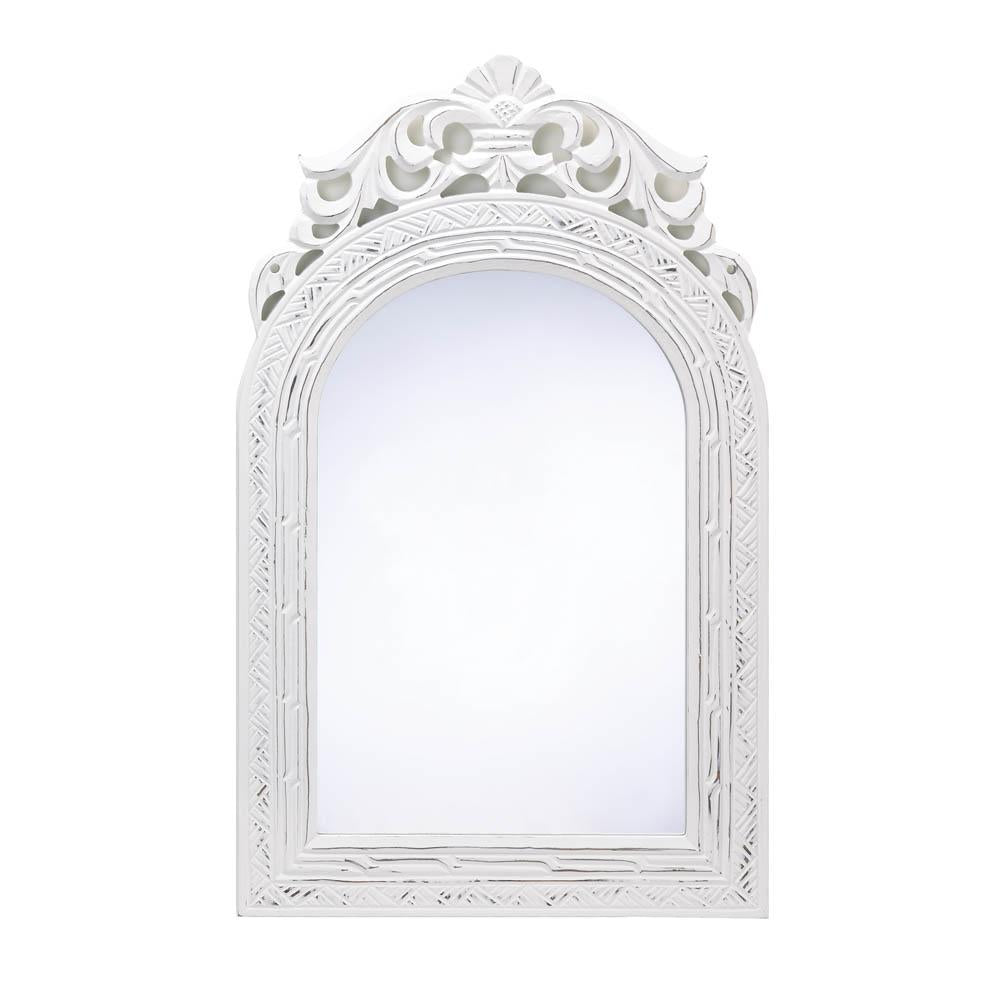 Arched Top White Wall Mirror - UNQFurniture