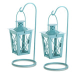 Baby Blue Hanging Railroad Lanterns - UNQFurniture