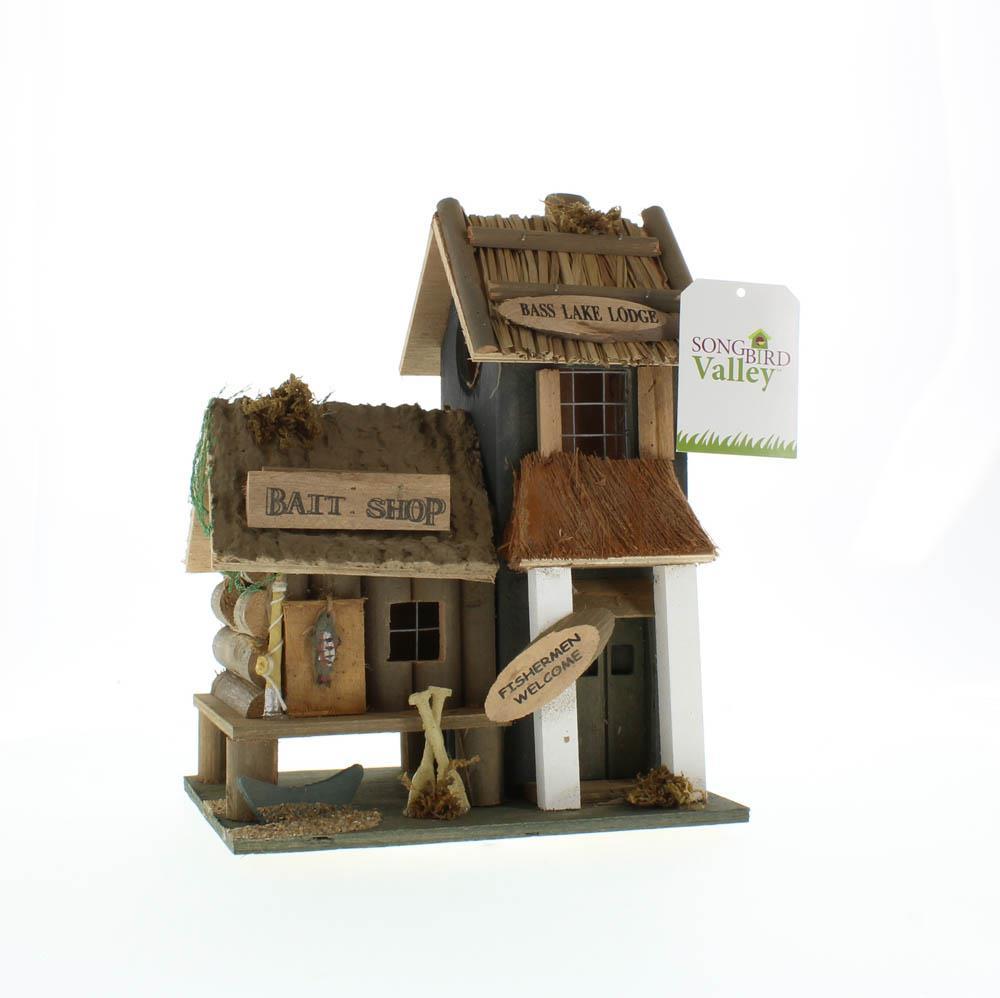 Bass Lake Lodge Wood Bird House - UNQFurniture