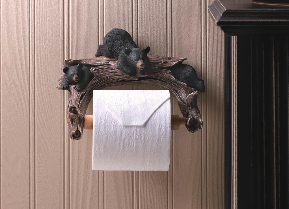 Black Bear Toilet Paper Holder - UNQFurniture