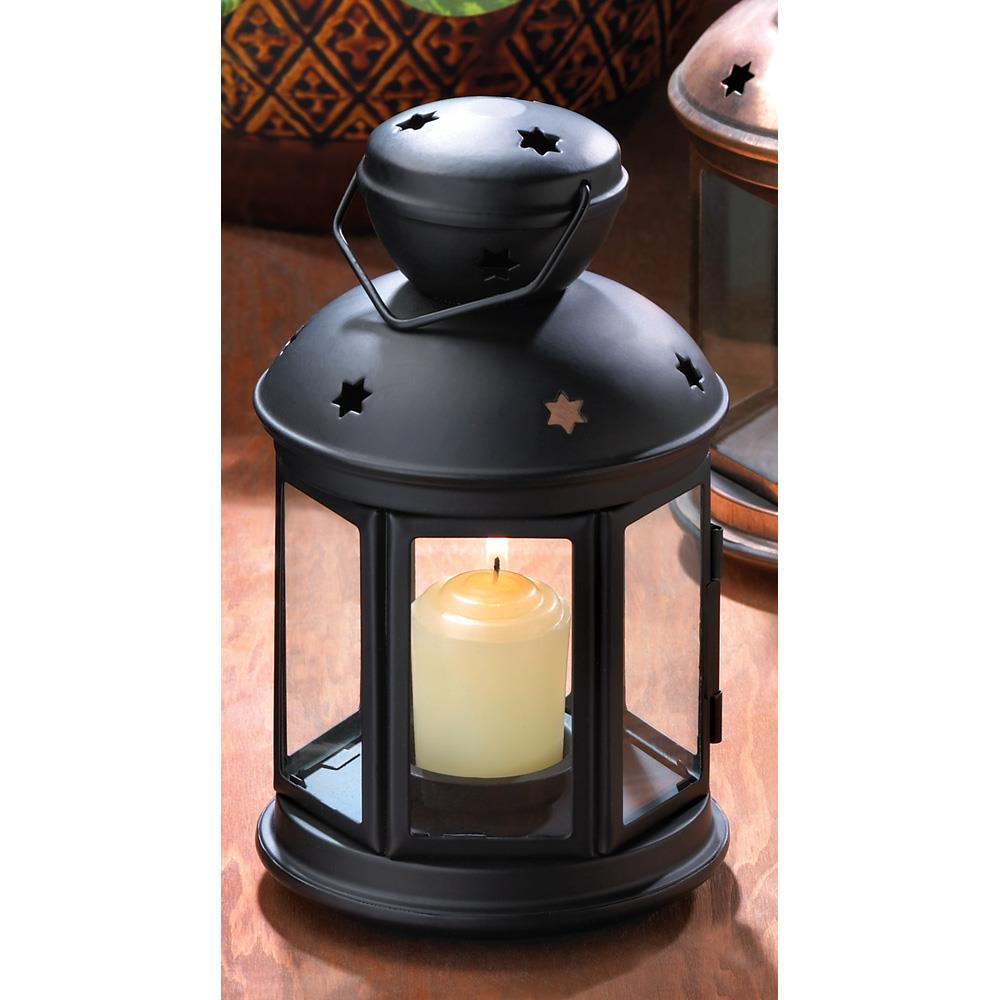 Black Colonial Candle Lamp - UNQFurniture