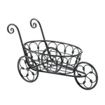 Black Iron Flower Cart - UNQFurniture