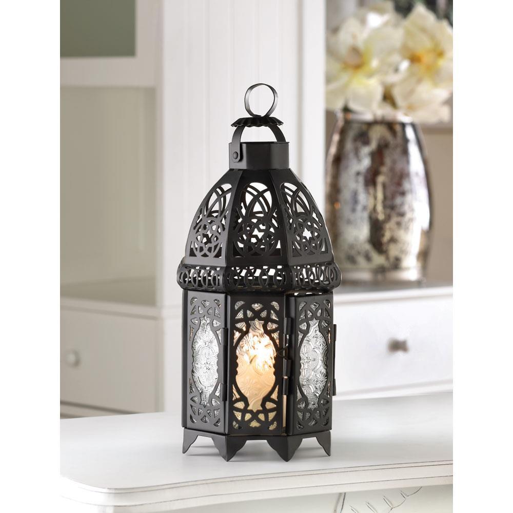 Black Lattice Lantern - UNQFurniture