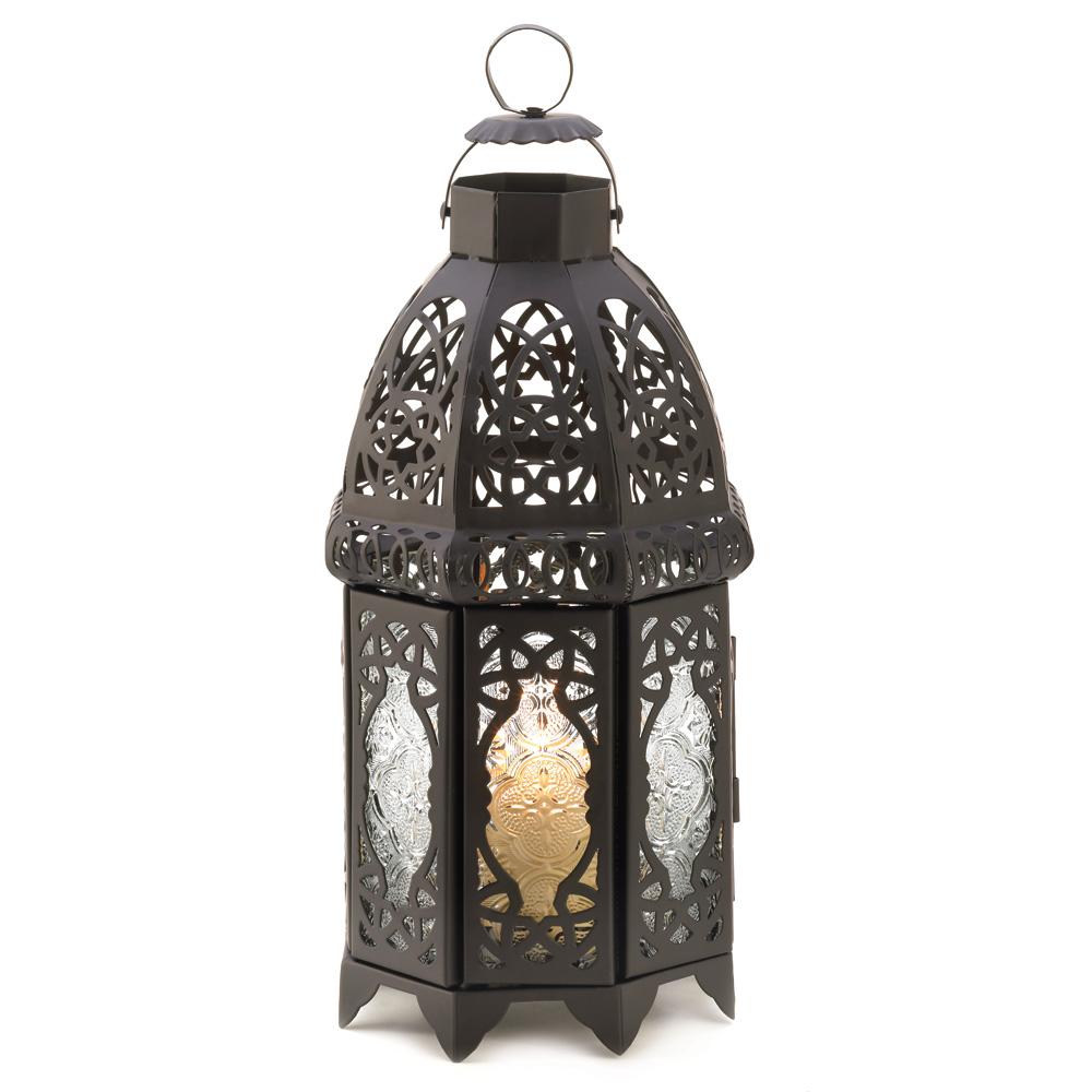 Black Lattice Lantern - UNQFurniture