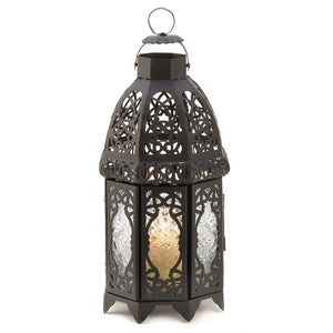 Black Lattice Lantern - UNQFurniture