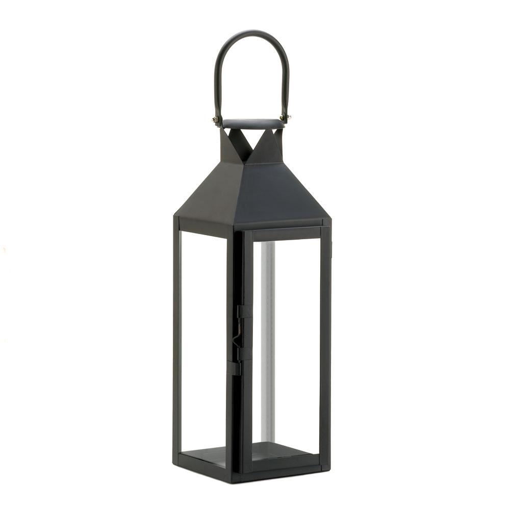 Black Manhattan Candle Lantern - UNQFurniture