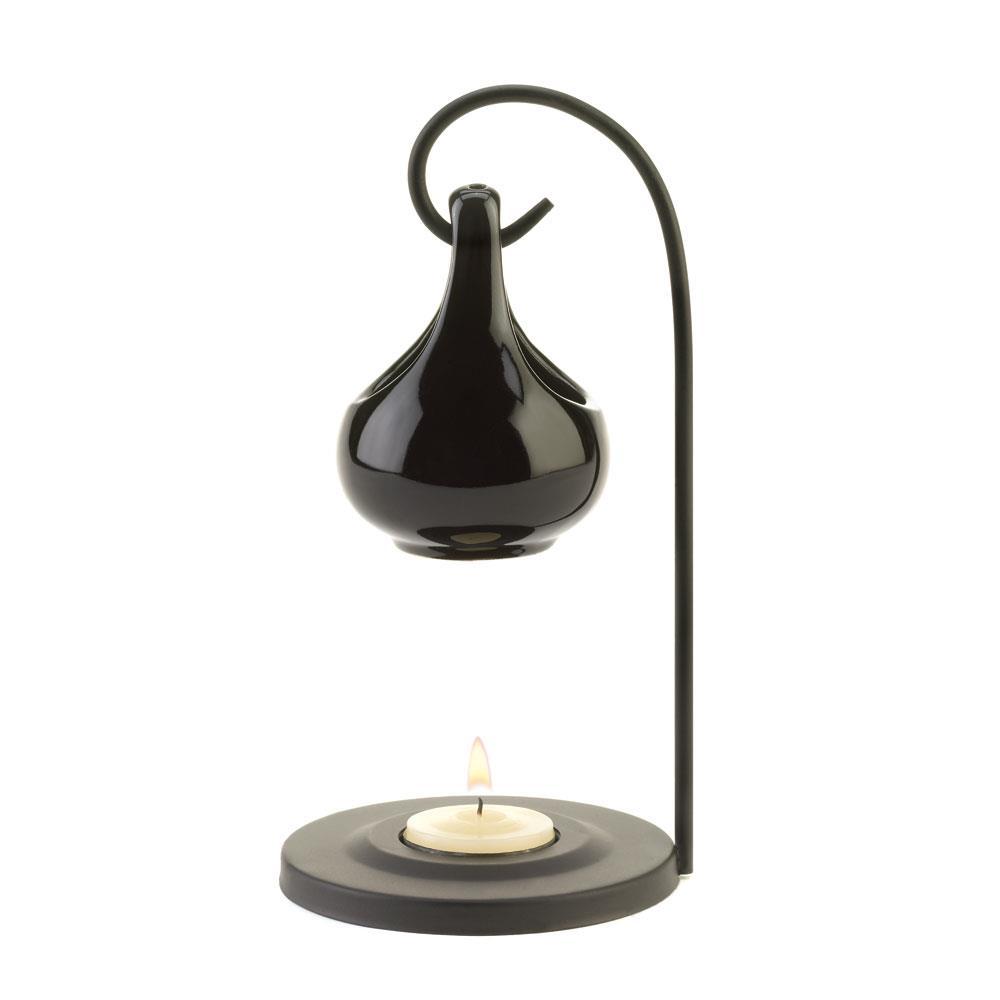 Black Tear Drop Oil Warmer - UNQFurniture