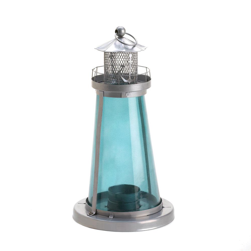 Blue Watch Tower Candle Lantern Lamp - UNQFurniture