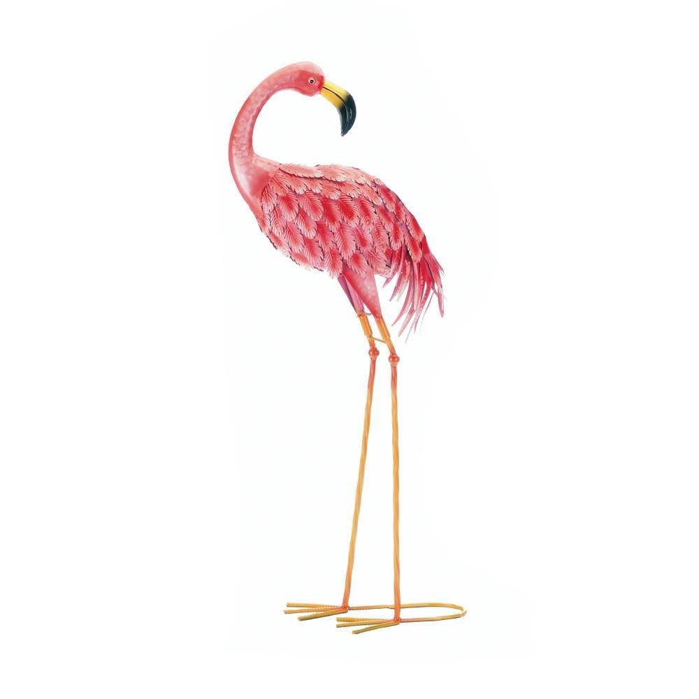 Bright Standing Flamingo Looking Back - UNQFurniture