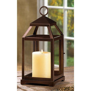 Bronze Contemporary Candle Lantern - UNQFurniture