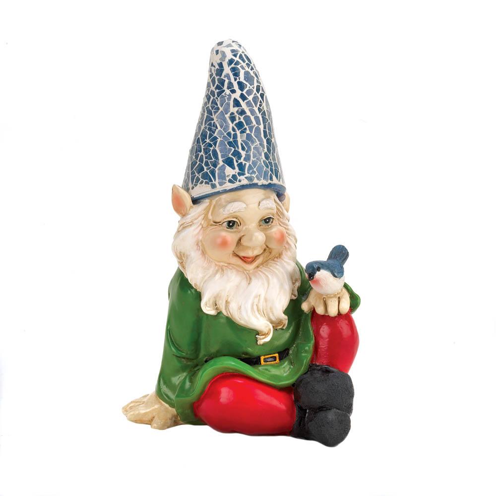 Cheery Gnome Solar Garden Statue - UNQFurniture