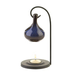 Cobalt Blue Tear Drop Oil Warmer - UNQFurniture