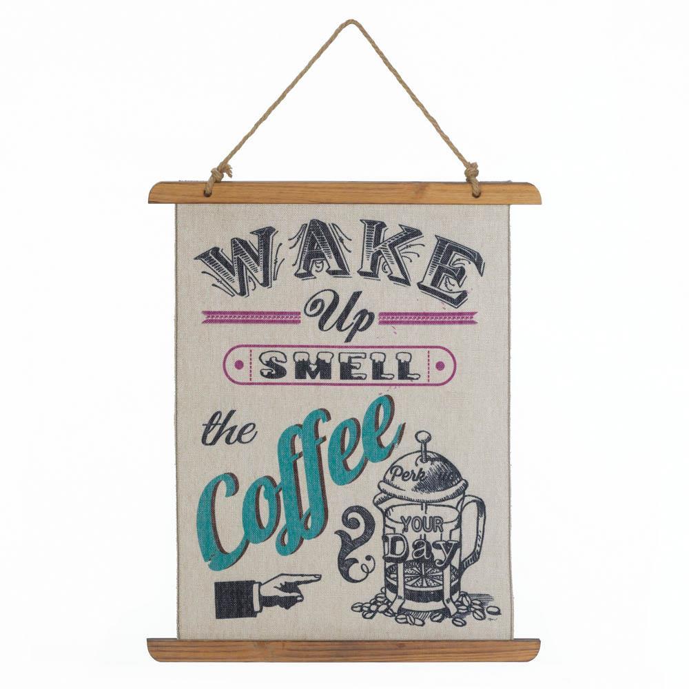 Coffee Perk Up Linen Wall Art - UNQFurniture