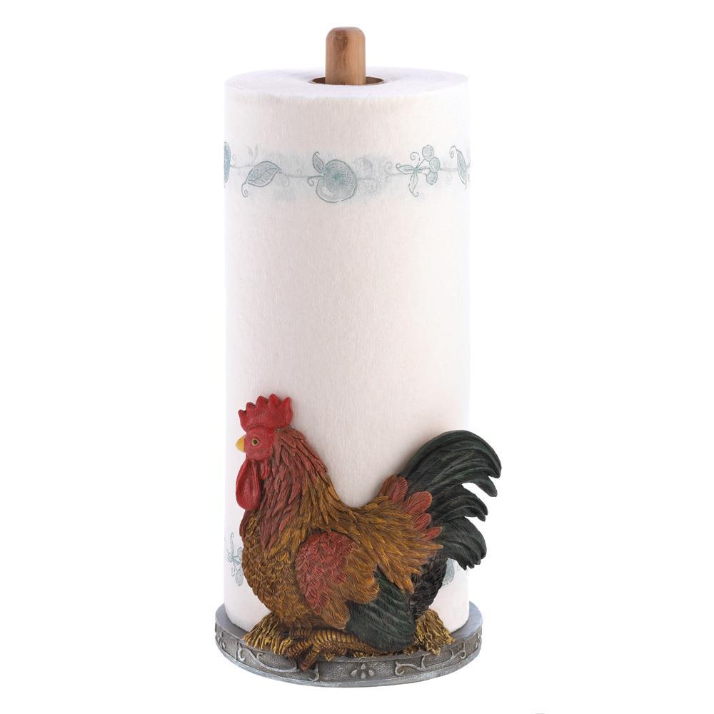 Country Rooster Paper Towel Holder - UNQFurniture