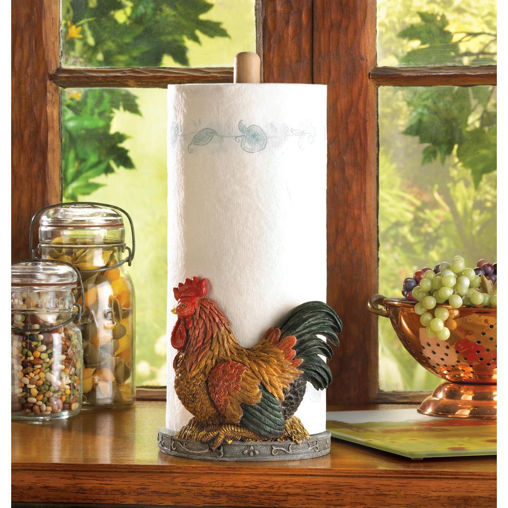 Country Rooster Paper Towel Holder - UNQFurniture