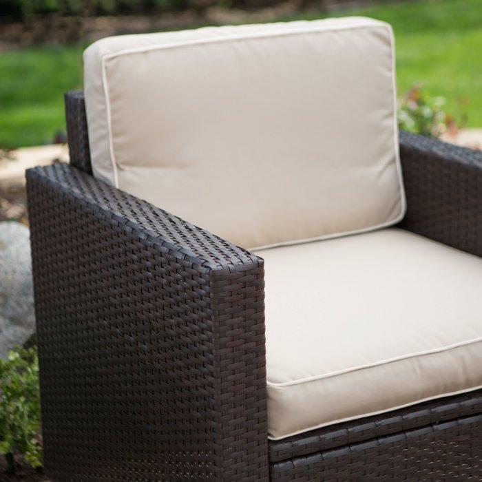 Berea Wicker 4 Piece Conversation Set with Storage