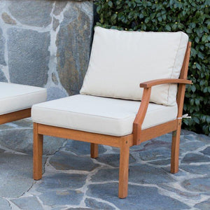 Brighton Outdoor Wood Conversation Sectional Set