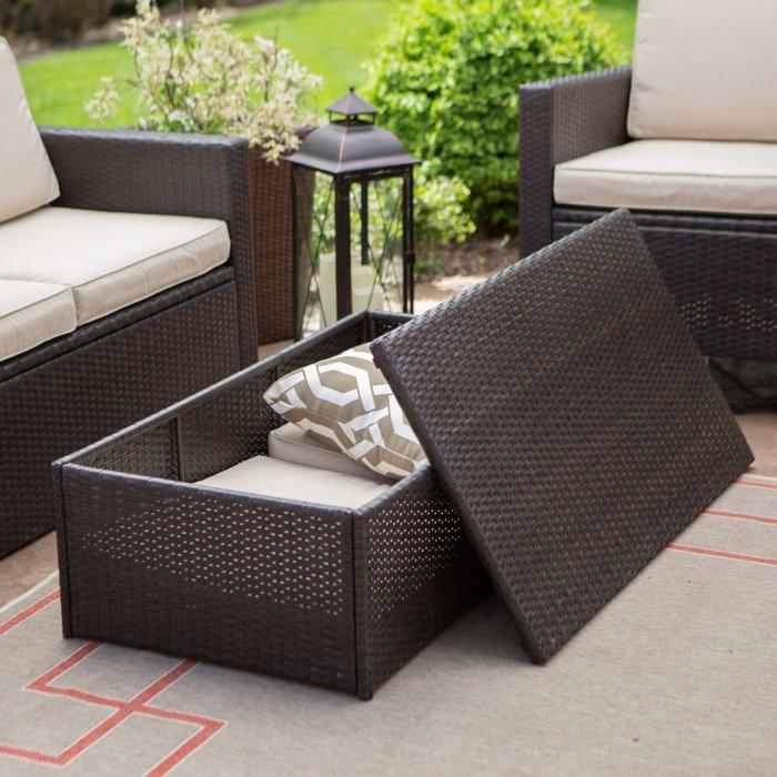 Berea Wicker 2 Piece Storage Conversation Set