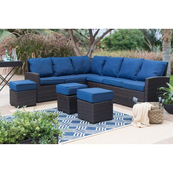 Monticello All-Weather Outdoor Wicker Sofa Sectional Set