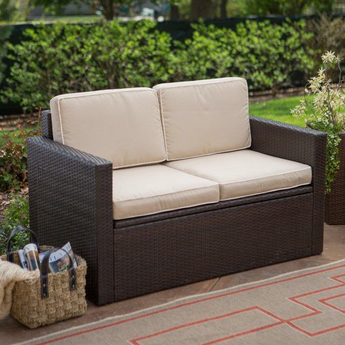 Berea Wicker 4 Piece Conversation Set with Storage