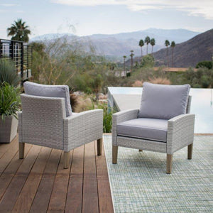 Clermont All Weather Wicker 4 Piece Patio Conversation Set