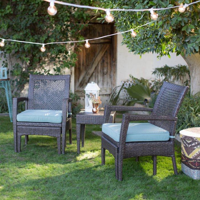 Brisbane All Weather Wicker 5 Piece Patio Chat Set