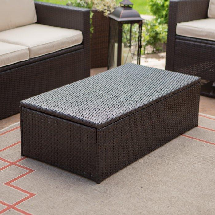 Berea Wicker 4 Piece Conversation Set with Storage