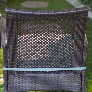 Brisbane All Weather Wicker 5 Piece Patio Chat Set