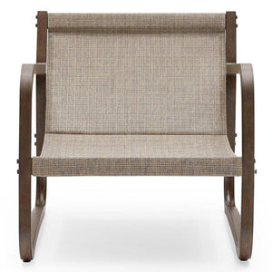 Glam Merida 3pc Outdoor Lounge Chat Set - Wood Look