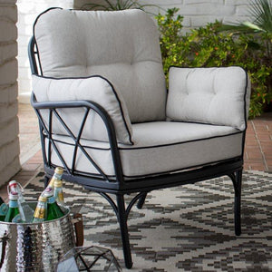 3-Piece Aluminum Deep Seating Patio Cuddle Chair Set