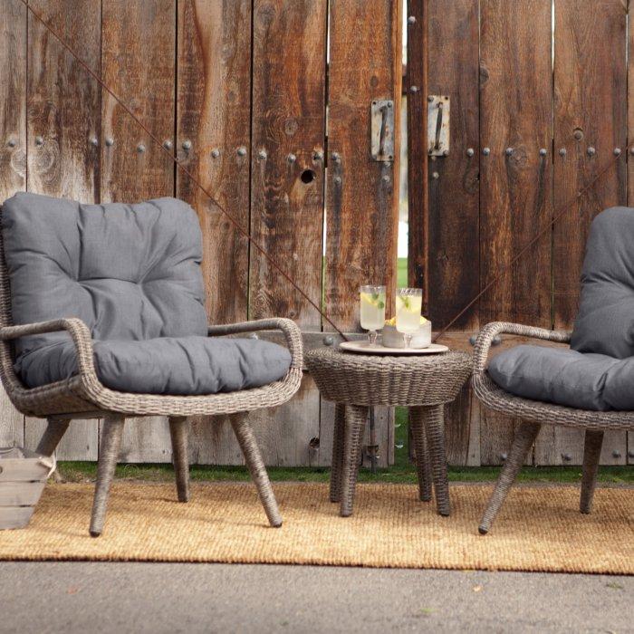 Rio All Weather Wicker Chat Set