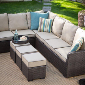 Monticello All-Weather Outdoor Wicker Sofa Sectional Set