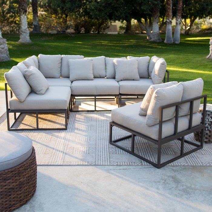 Bonaire Aluminum Outdoor Sectional Set