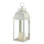 Distressed Ivory Candle Lantern - UNQFurniture