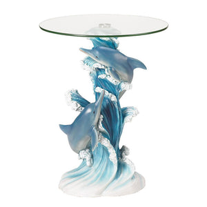 Playful Dolphins Accent Table - UNQFurniture