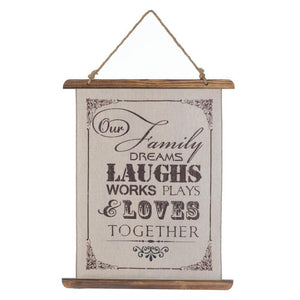 Family Laughs Linen Wall Art - UNQFurniture