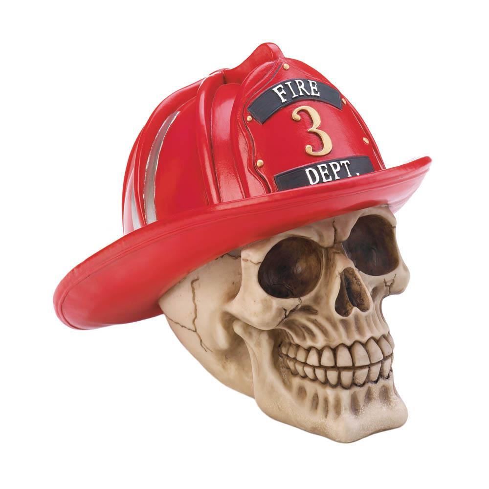 Firefighter Skull Figurine - UNQFurniture