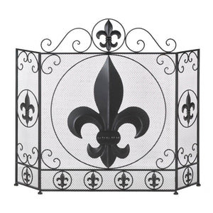 Fleur-De-Lis Fireplace Screen - UNQFurniture