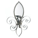 Fleur-De-Lis Mirrored Wall Sconce - UNQFurniture