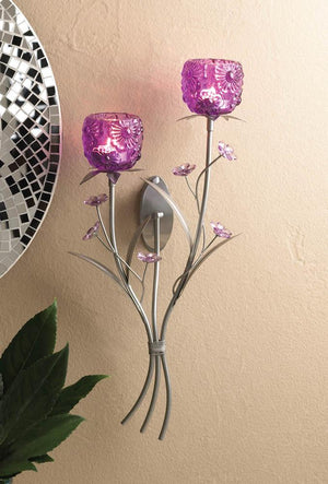 Fuchsia Blooms Wall Sconce - UNQFurniture