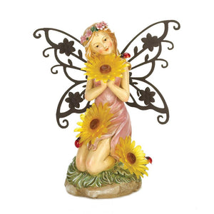 Garden Blooms Fairy Solar Statue - UNQFurniture