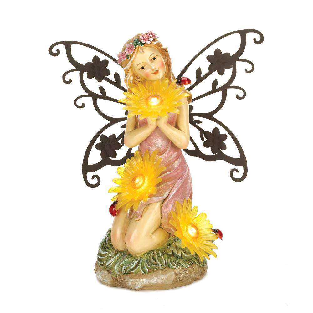 Garden Blooms Fairy Solar Statue - UNQFurniture